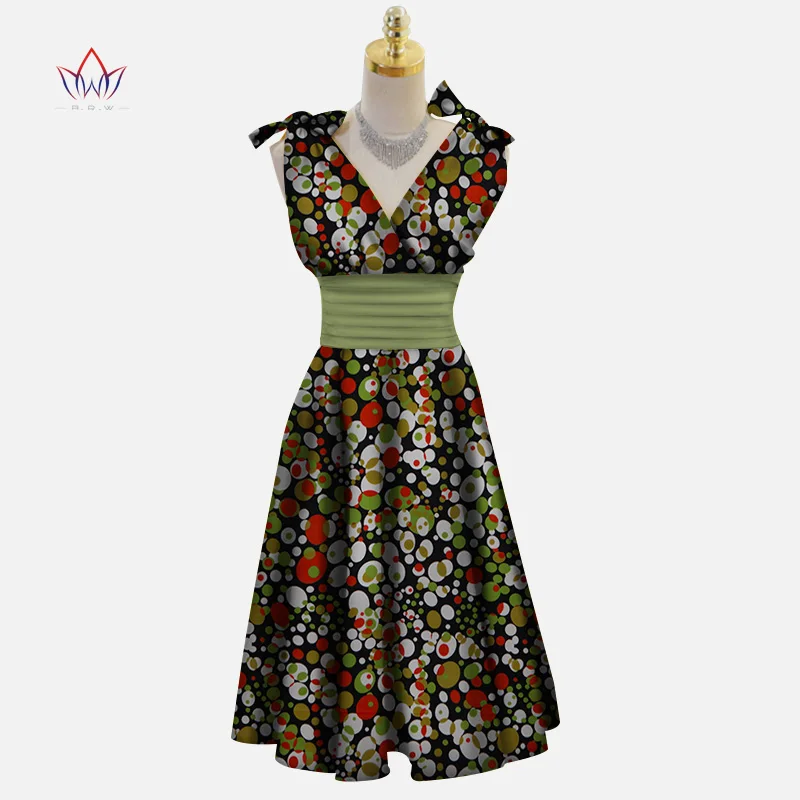 Vestidos африканские платья для женщин Дашики плюс размер модные Африканские Восковые платья с принтом Bazin Riche африканские платья WY3307