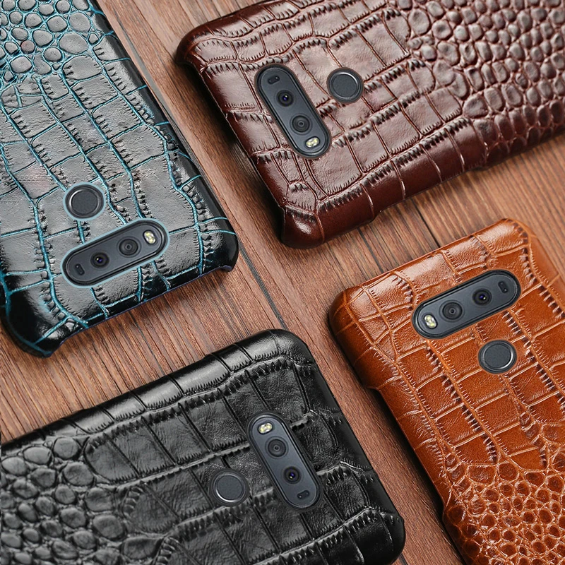 Чехол для телефона для lg g6 g7 g8 чехол G3 G4 G5 G8s ThinQ V10 V20 V30 V40 V50 Thinq Q6 Q7 Q8 K4 K8 из натуральной кожи с узором «крокодиловая кожа»