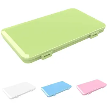 

4pcs Portable Storage Box Seal Up Bacteriostasis Solid Color 19*11*1.5cm Dustproof Pollution Prevention Mask Box