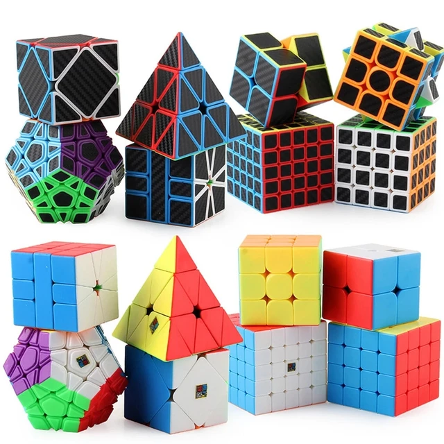 MoYu Cube Gift Box 2x2 3x3 4x4 5x5 Magic Cube SQ-1 Speed Cube Puzzle Game Cube Carbon Fiber Sticker Cubo Present Gift For Kids 6
