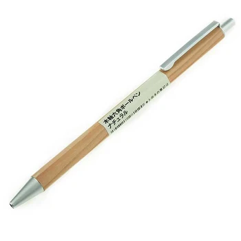 

MUJI Retractable Wood Hexagon Ballpoint Pen 0.5mm Black Ink Luxury Ball Point Pen Writing Pens for School Penspinning Roller