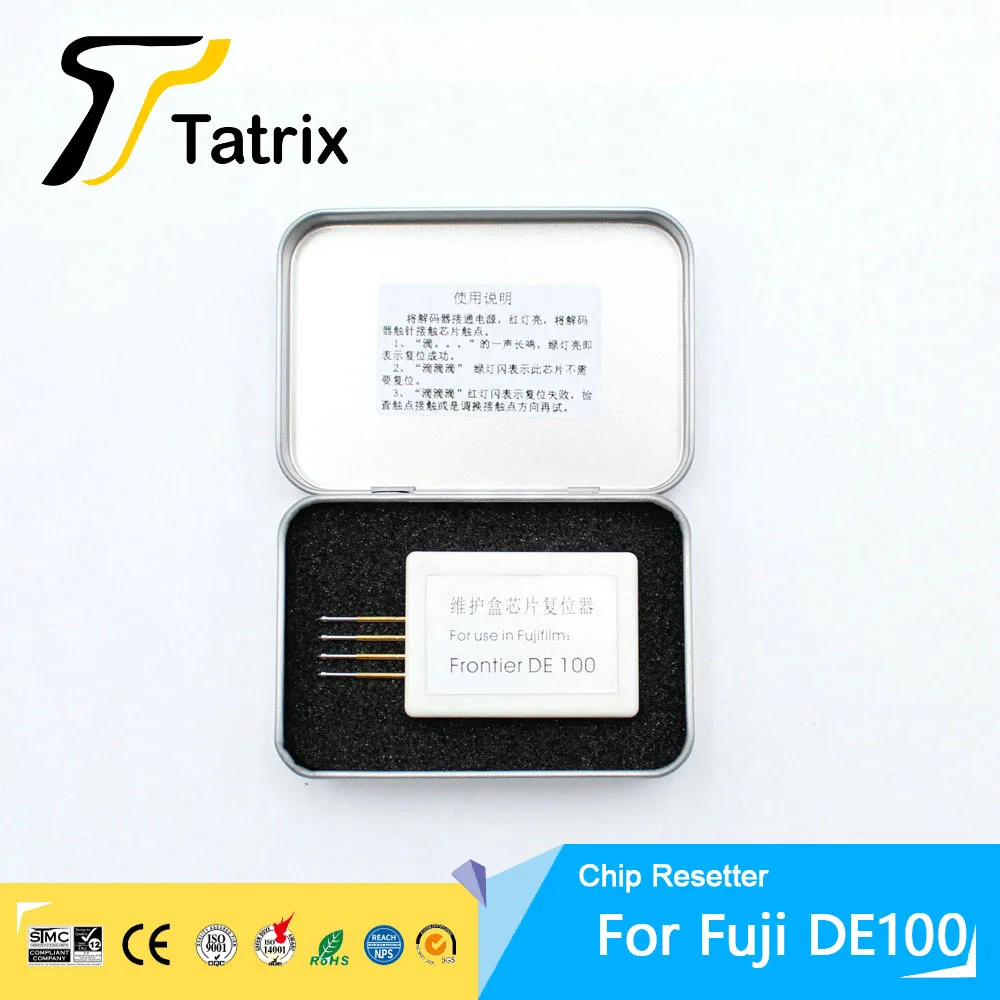 Tatrix DE100 Chip Resetter For Fuji DE 100 Maintenance Tank Chip For Fuji  DE 100 Printer Waste Ink Tank Chip resetter