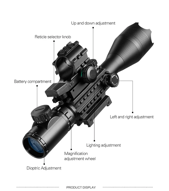 Mira telescópica Gamo ZF 4-16x50, Mira telescópica Gamo ZF 4-16x50, Miras  ópticas, Accesorios