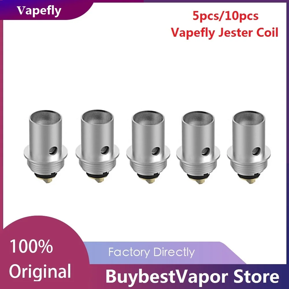 Original Vapefly Jester Coil 5pcs with 1.2ohm Regular Coil/0.5ohm Mesh for Kit Vape Vaporizer E Cigarette | Электроника