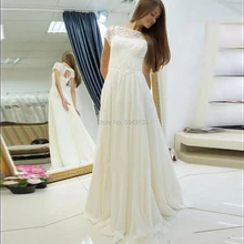 Кружевные свадебные платья в стиле бохо с глубоким декольте, с аппликацией,, рукава-крылышки, длина до пола, тюлевые свадебные платья,, Vestidos