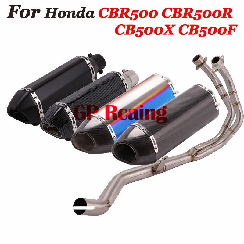 Выхлопная труба для Honda CBR500 CB500X CB500F CBR500R глушитель из углеродного волокна с