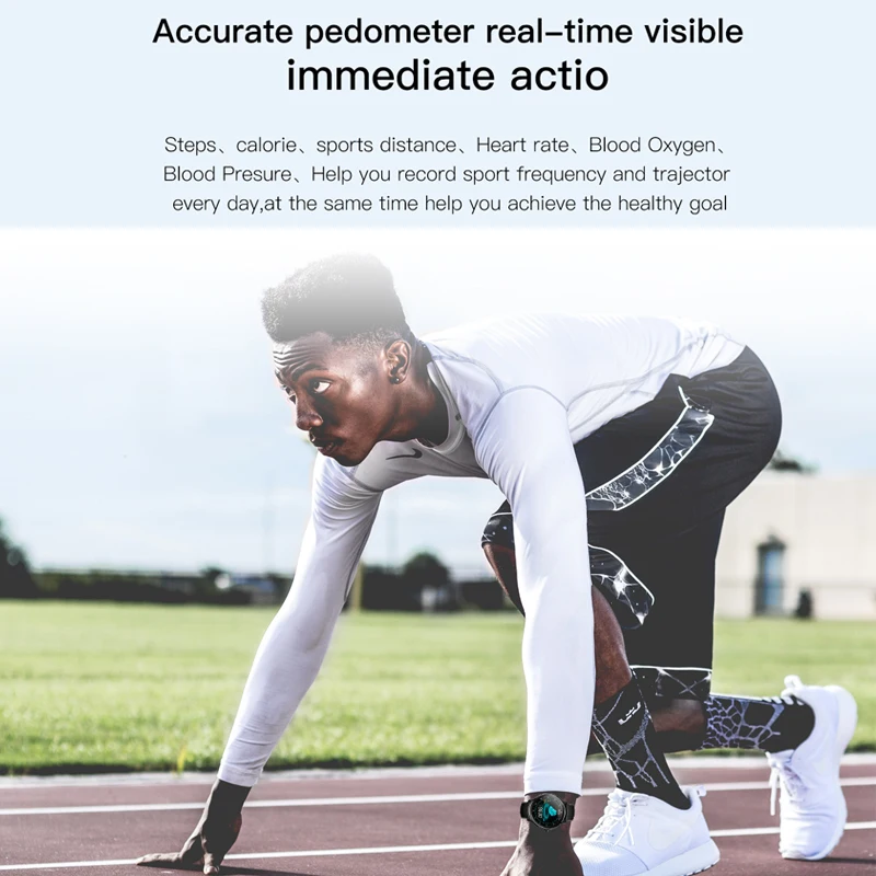 Skup Seed SN80 inteligentny zegarek mężczyźni IP68 wodoodporna 60 dni długi czas czuwania 1.3 cal w pełni dotykowy ekran Allloy przypadku inteligentny zegarek z funkcją pomiaru rytmu serca