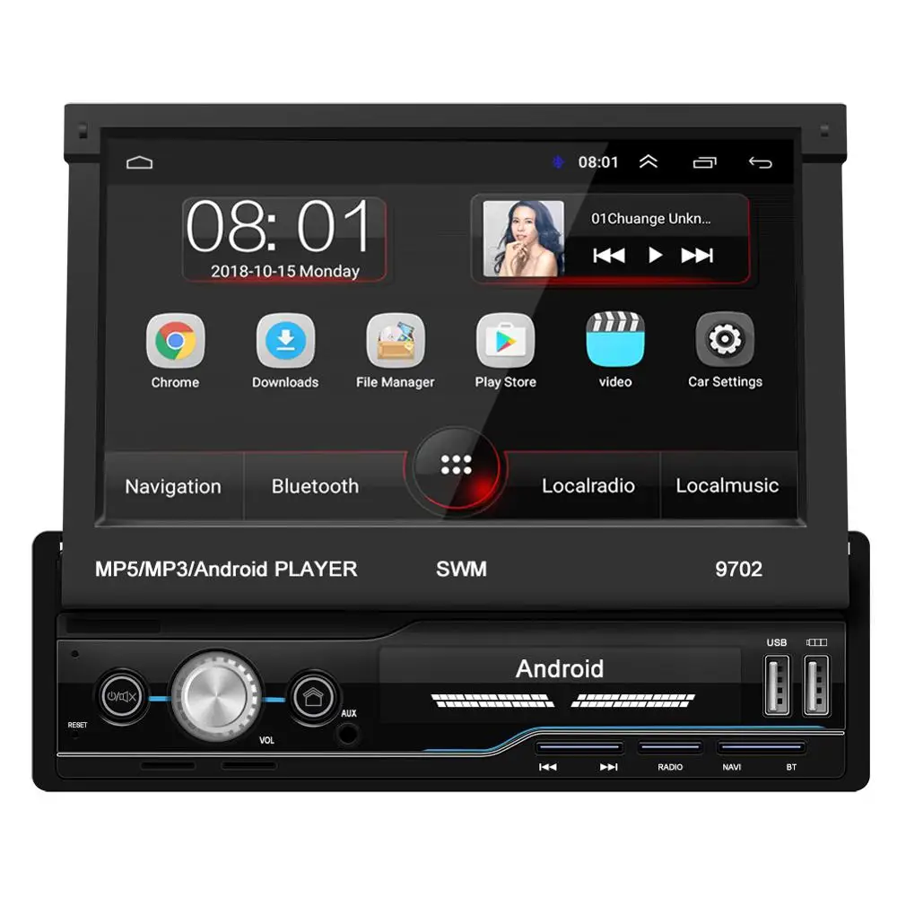 2 Din автомобильное радио авто складной экран 7 &quot Android Авто Радио Стерео сенсорный