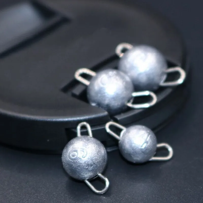 

10Pcs New lead sinker fishing gear round needle fishing lead plumb fishing pendulum Antirust deep water fishing lure lead sinker