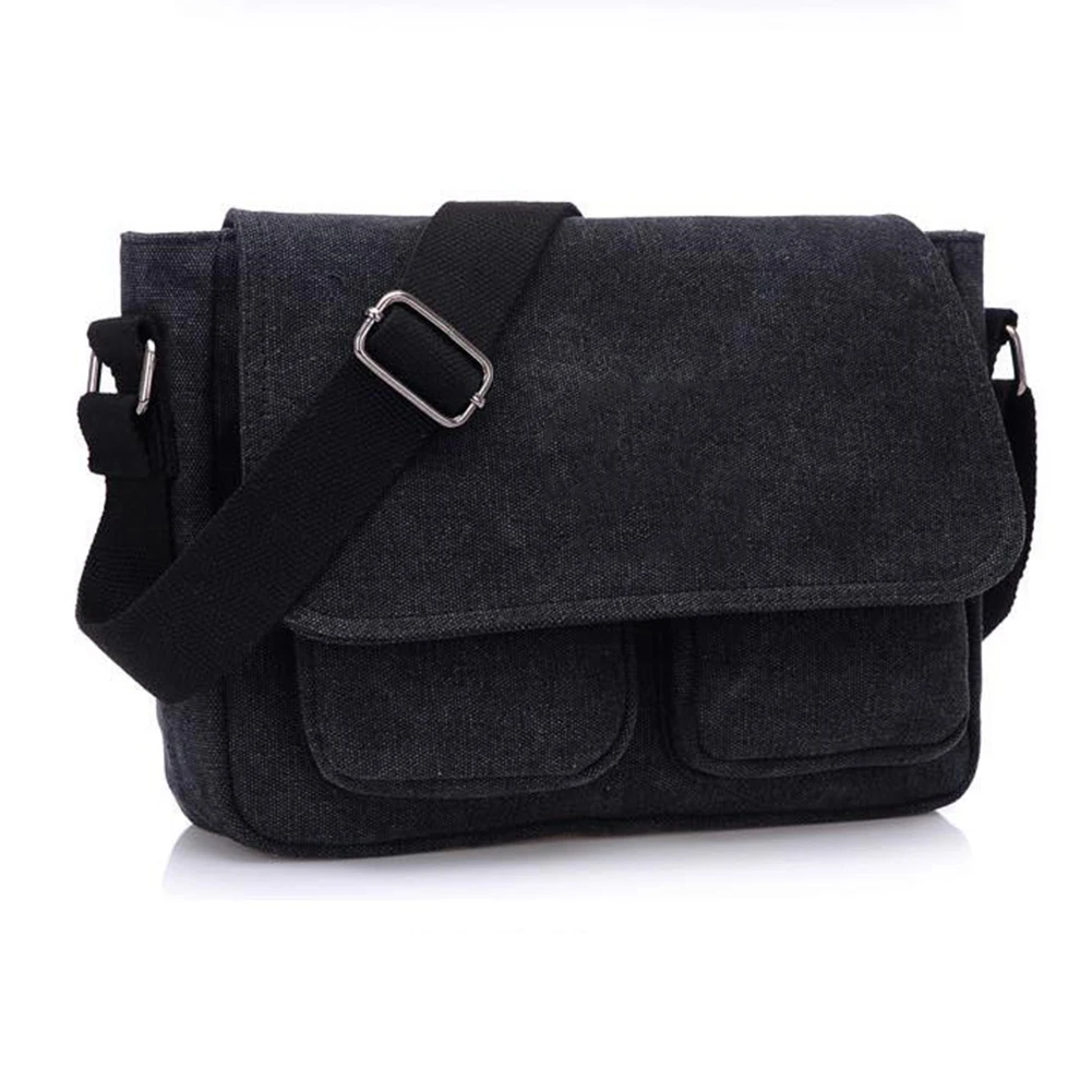 bolsos mujer de marca famosa Retro Men Solid Color Mulit Canvas Crossbody Shoulder Bag Messenger Pouch