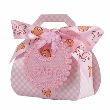 

12pcs Pink Blue Baby Girl Boy Paper Gift Box Party Baby Shower Candy Box Baby Feeding Bottle Birthday Party Decorations Kids