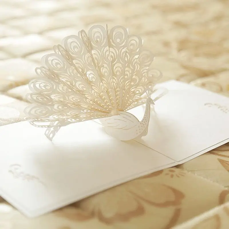 Professional3D Peacock Pop up Birthday Card for Wife Husband Kids Valentine Day Card Handmade Anniversary Wedding Cards Happy Ne