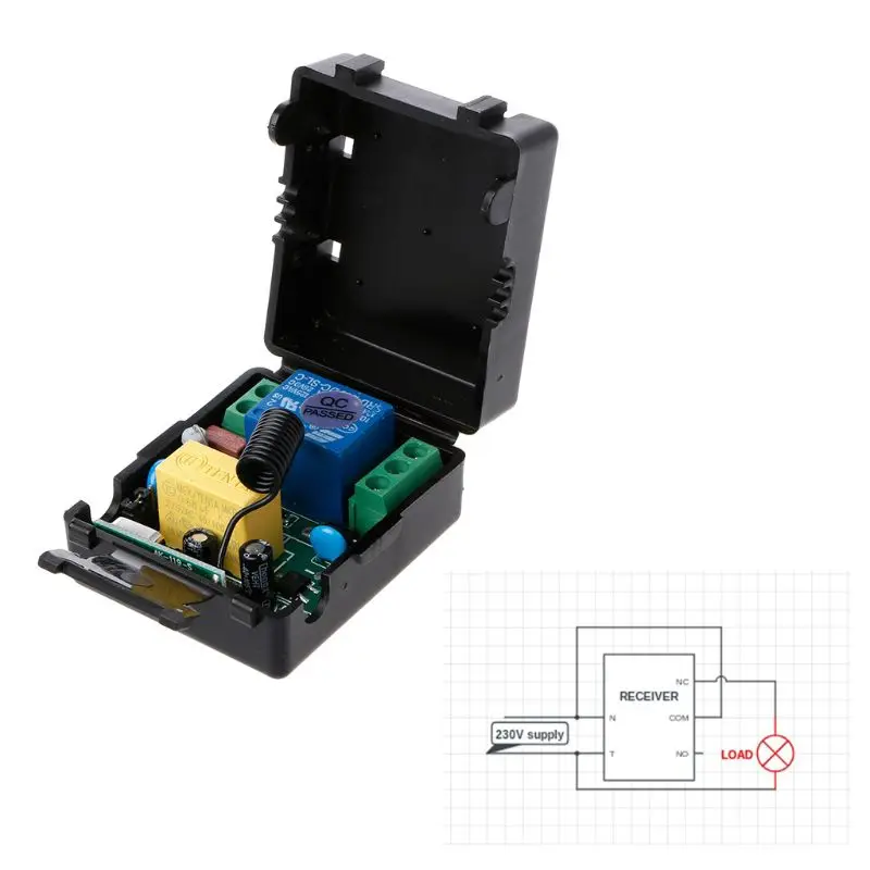 AC 220V 10A 1CH RF 433MHz беспроводной пульт дистанционного управления Модуль приемника+ передатчик Комплект для интеллектуального дома