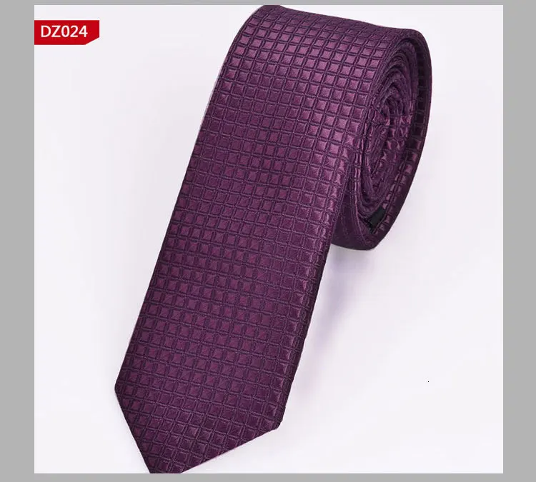 Новинка, мужские повседневные тонкие галстуки, Классические Тканые вечерние галстуки из полиэстера, модный клетчатый мужской галстук в горошек для свадьбы, деловой мужской галстук