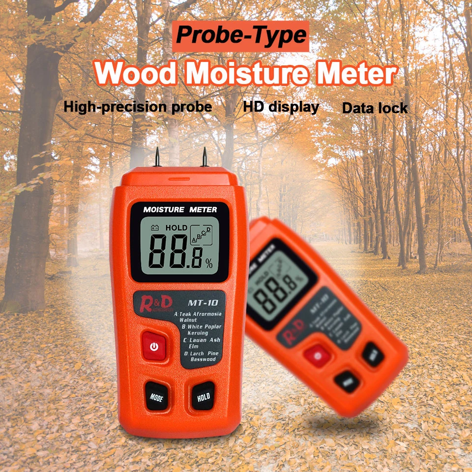 R&D MT10 EMT01 Wood Moisture Meter Wood Humidity Tester Hygrometer