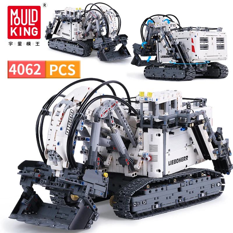 

Mould King 4062pcs DIY Compatible LegoED Technic RC Excavator 2.4GHz Motor Remote Control Tracked Car Blocks Building Model Boys