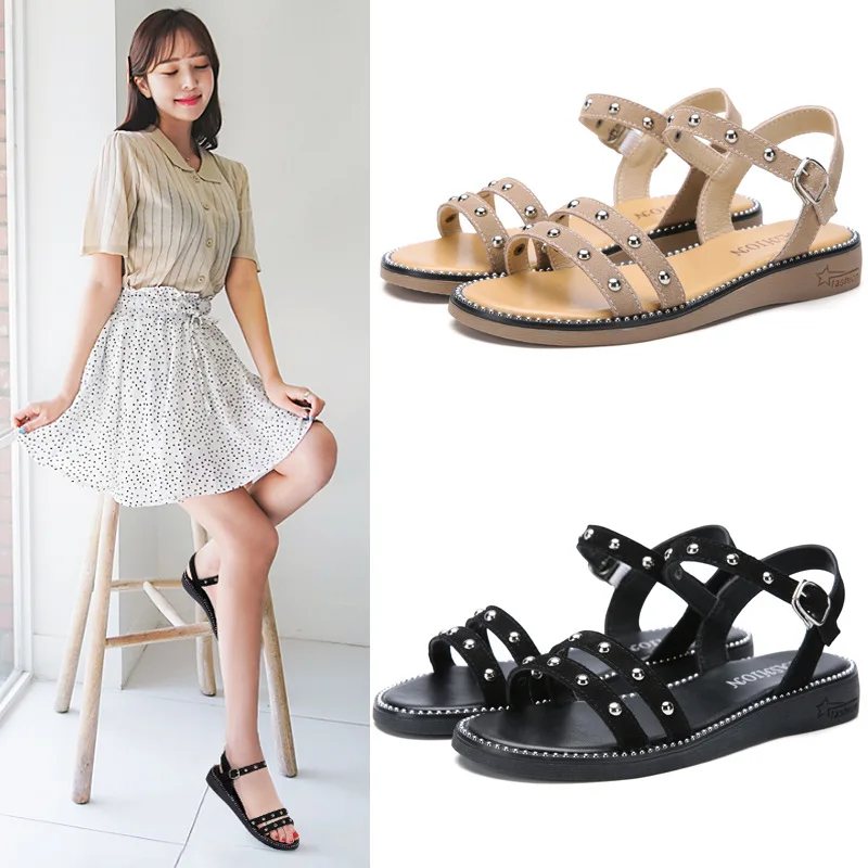

2019 Summer New Style Versatile WOMEN'S Sandals Outdoor Sandals Peep-Toe Slippers Breathable WOMEN'S Slippers