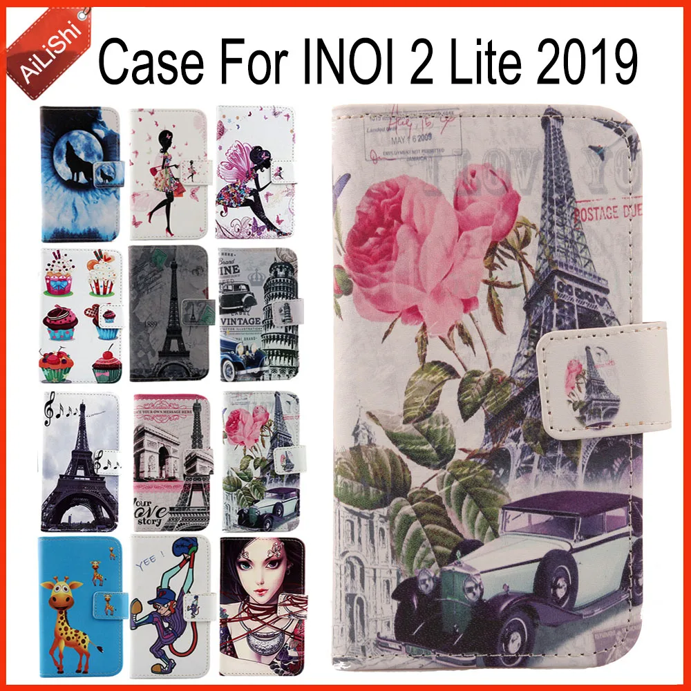 

AiLiShi Case For INOI 2 Lite 2019 Luxury Flip PU Painted Leather Case INOI Exclusive 100% Special Phone Cover Skin+Tracking