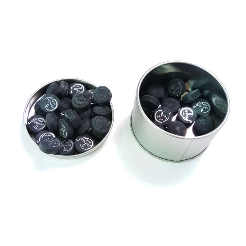 가장 멋진 라디안 당구 팁, 14mm 6 레이어, 블랙 당구 큐 스틱 팁, 당구 암 큐 액세서리, 50 개