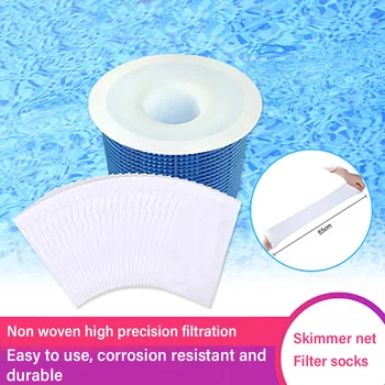 

Filter storage pool skimmer socks nylon swimming pool filter socks for baskets and skimmers white Pool Supplies