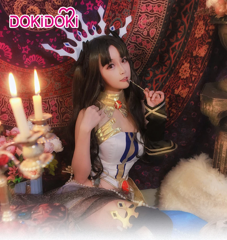 DokiDoki Game Fate Cosplay Game Fate/Grand Order Ishtar Cosplay Costume Ishtar White Costume Women