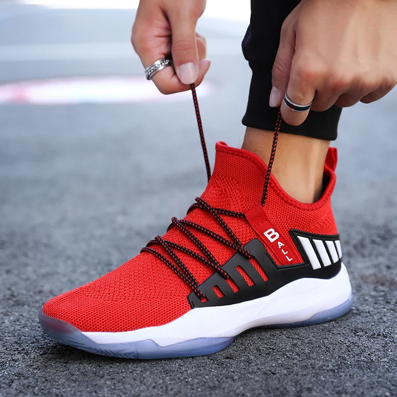 BOUSSAC Man High-top Jordan Basketball Shoes Breathable Nonslip Sneakers Air Cushion Jordan Shoes Outdoor Tennis Trainers