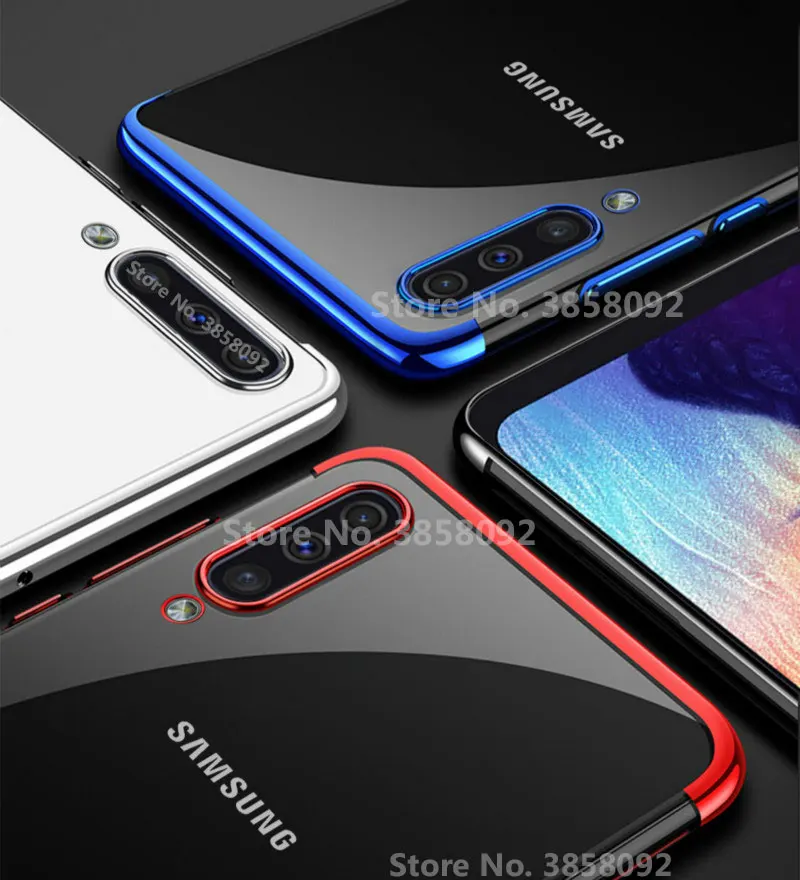 Мягкий чехол из ТПУ для samsung Galaxy A50 A30, чехол для samsung A10 A20 A40 A70, силиконовый роскошный чехол с покрытием для Galaxy A7, чехол