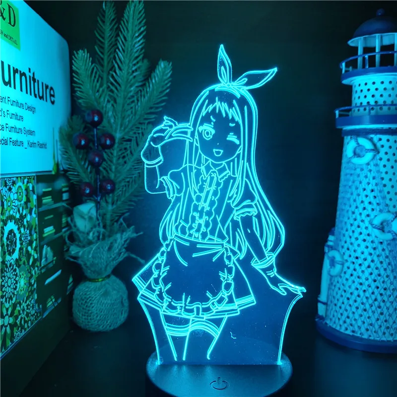 Night Light Blend S Hideri Kanzaki Anime Figure Manga 3D Lamp Luminaria Decoration Chambre Xmas Gifts Neon Decor Kawaii Lampe unicorn night light