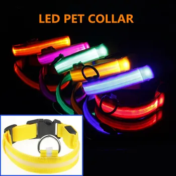

LED Light Dog Collar Anti-Lost/Avoid Car Accident Cat Collar for Dogs Cats Leash Puppies Dog Harness Collars Leads Pet Products