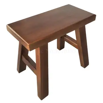 

Creative small bench solid wood stool household square stool Chinese style coffee table stool change shoes children dance