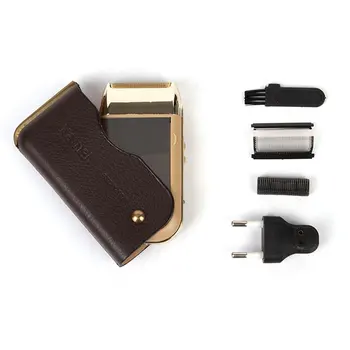 

HOT kemei Mini Convenient Electric Rechargeable Shaver Beard Trimmer Titanium Alloy Reciprocating Single Blade Razor Face Care