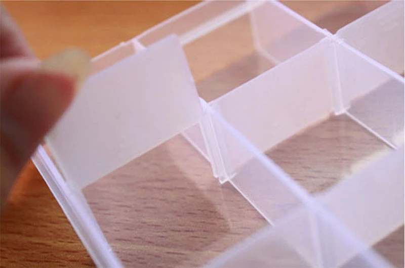 10 Grids Adjustable Jewelry Beads Pills Nail Art Storage Box Case WH Home Portable exquisite Creative and refined