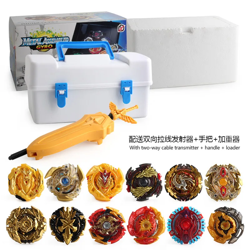 Gold Edition B131b129 12-168-21b Beyblade Спиннер коробка для хранения с передатчиком меча упакованная комбинация