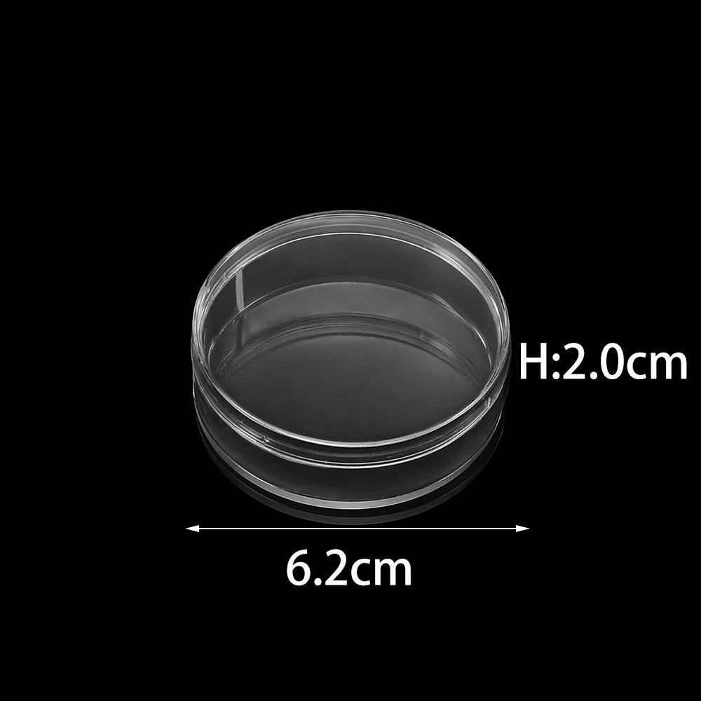 6.2 x6.2 x2.5CM Все виды пластиковых регулируемых квадратных/круглых прозрачных аксессуаров для ювелирных изделий, бусин, таблеток, коробка для хранения ногтей, чехол-Органайзер - Цвет: 6.2 x6.2 x2.5CM