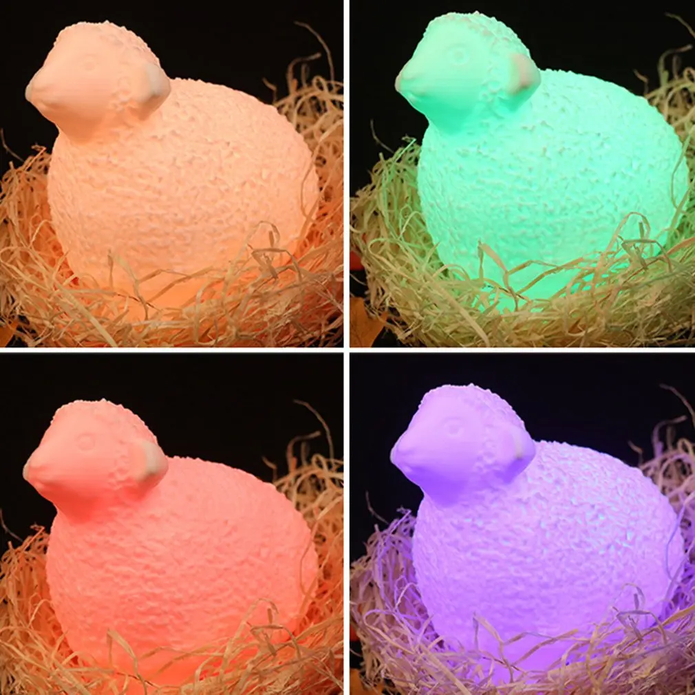 Beautiful Decoration Exquisite Printing Moon Light Led Three D Moon Light Sheep Lamp Strange Moon Light