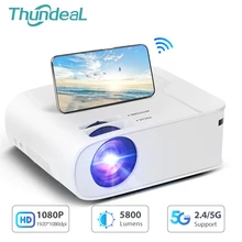 Thundeal td93 projetor 5g wifi completo hd 1080p projetor tela grande android proyector 3d teatro 2k 4k vídeo portátil led beamer