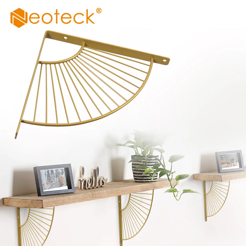 

Веерообразный кронштейн для полки TANiCE, 2 шт., золотистый, подходит для настенного хранения, подвесное украшение, сверхпрочный, стеллажи для дома