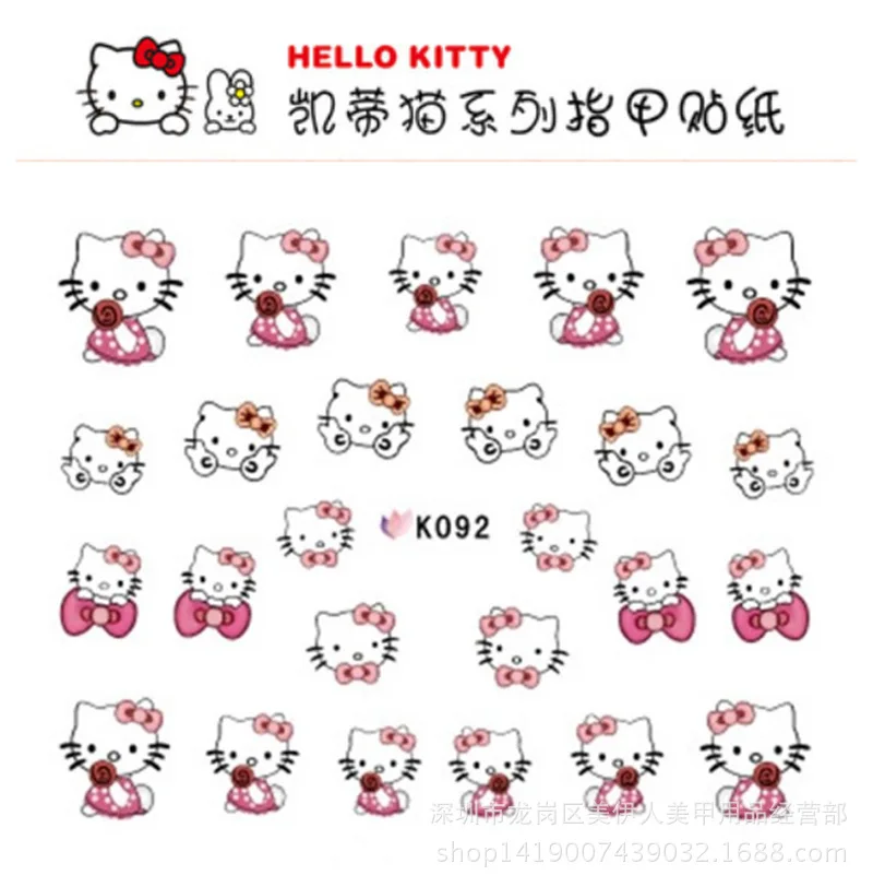 5 листов 22 типа Детские корейские наклейки для ногтей дизайн клей клейкая