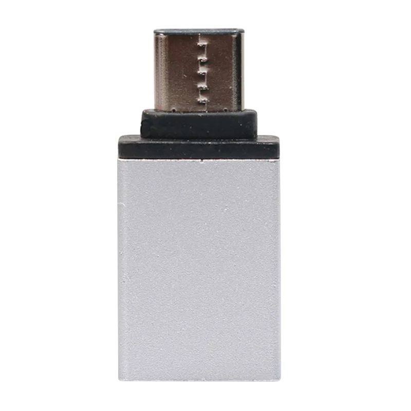 Silver Mini type-C к USB 3,0 адаптер из алюминиевого сплава OTG конвертер для всех тип-c мобильных телефонов планшетных ПК LSMK99 - Цвет: Silver