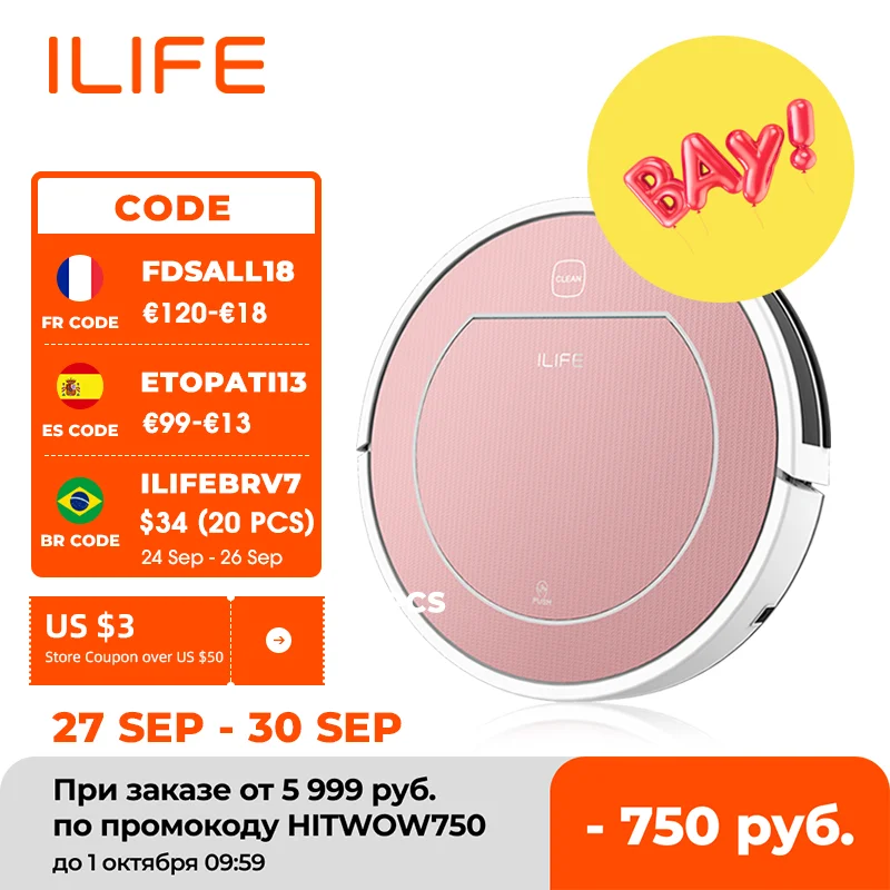 ILIFE V7s Plus Robot Vacuum Cleaner with Self-Charge Wet Mopping for Wood Floor