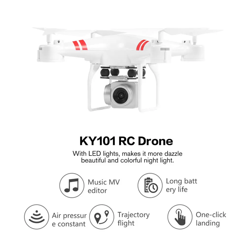 KY101 2,4G Радиоуправляемый Дрон высота удерживает Безголовый режим 3D флип один ключ Взлет/посадка RC вертолет летательный аппарат-стандартная версия