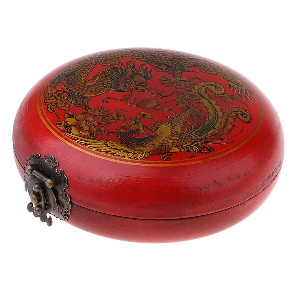 5 Inch Vintage Feng Shui Luo Pan Ancient Geomantic Compass with Wooden Case