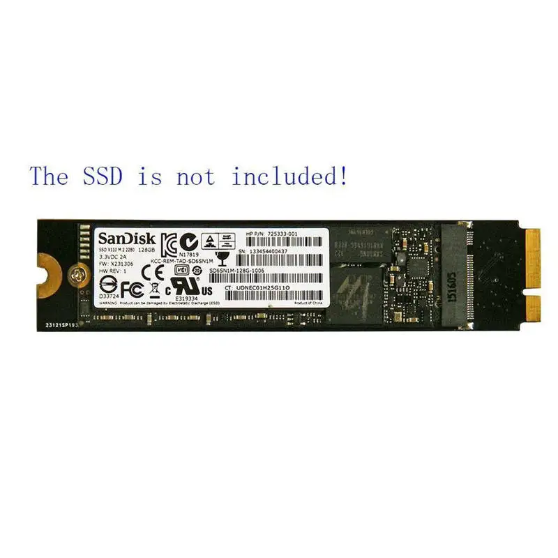 Карта адаптера на 64G 128G 256G 512G M.2 Ngff Ssd для 2012 Macbook Air A1466 A1465