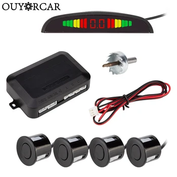 

Car LED Parking Sensor With 4 Sensors Reverse Backup Car Parking Radar Monitor Detector System Auto Parktronic Backlight Display
