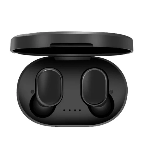 A6S Bluetooth наушники для Xiaomi Redmi Airdots беспроводные наушники 5,0 TWS стерео гарнитуры с шумоподавлением микрофон для iPhone huawei - Цвет: Черный
