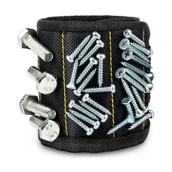 Herramienta de correa magnética, pulsera magnética portátil, pulsera magnética, tornillos de correa de muñeca, brocas de taladro, pulsera magnética para herramienta de reparación
