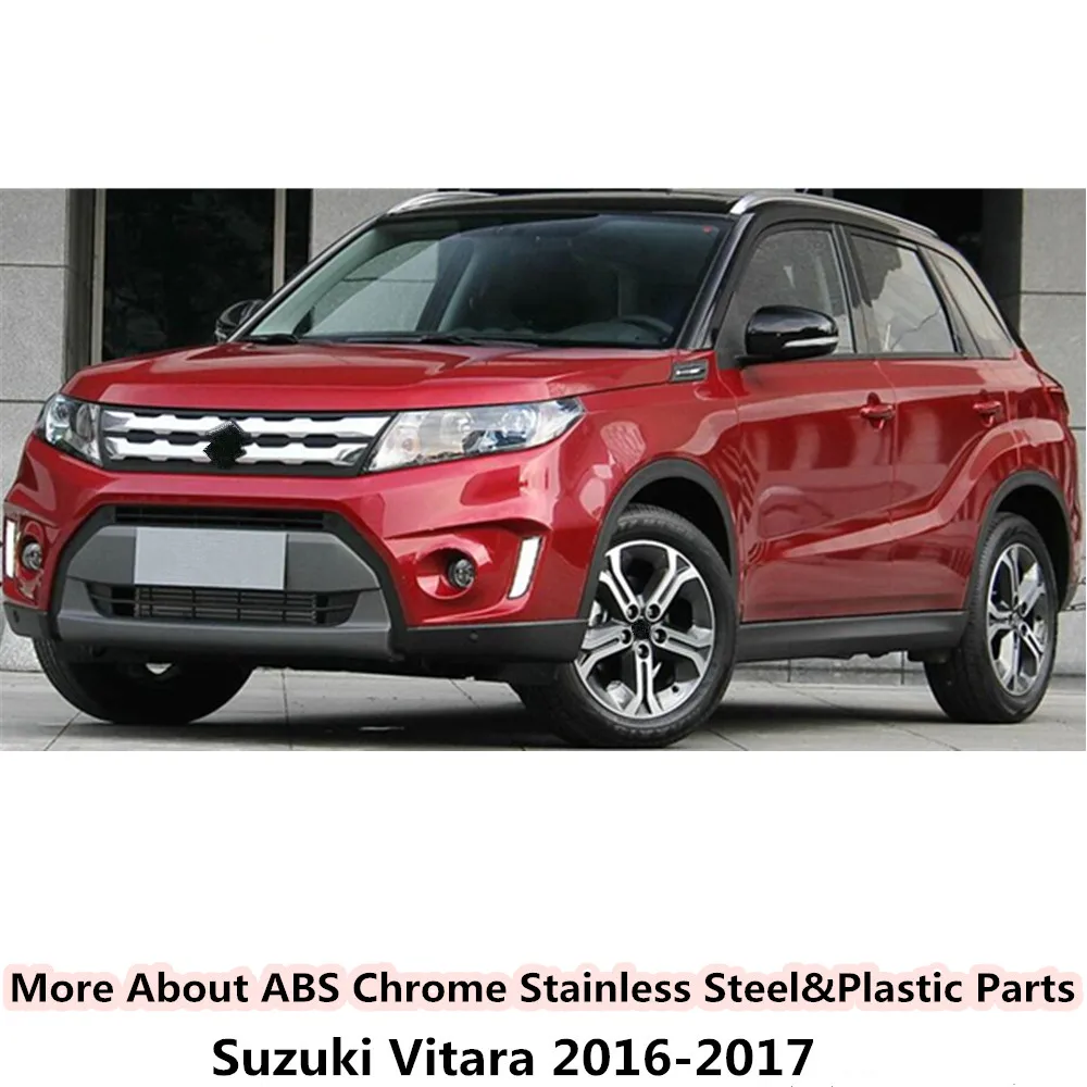 Топ 2 шт. для Suzuki Vitara автомобильный передний противотуманный светильник детектор рамка палка Стайлинг ABS Хромированная Крышка отделка запчасти