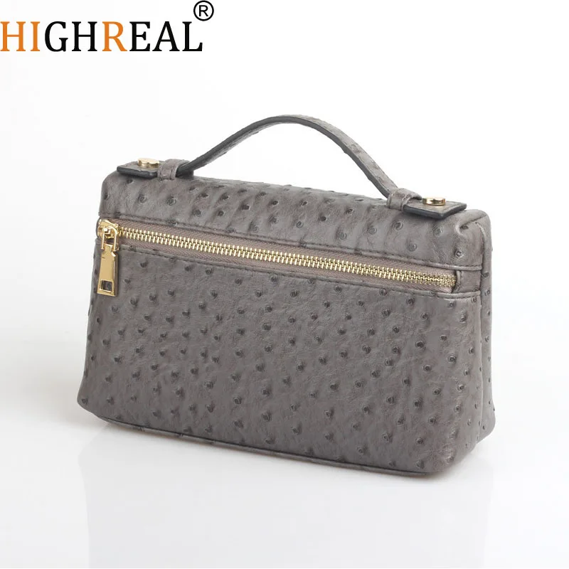 

HIGHREAL New Designer Handbag Real Crocodile Skin Portable Bag Small Clutch Bag Genuine Alligator Leather Ladies Hand Bag Purse