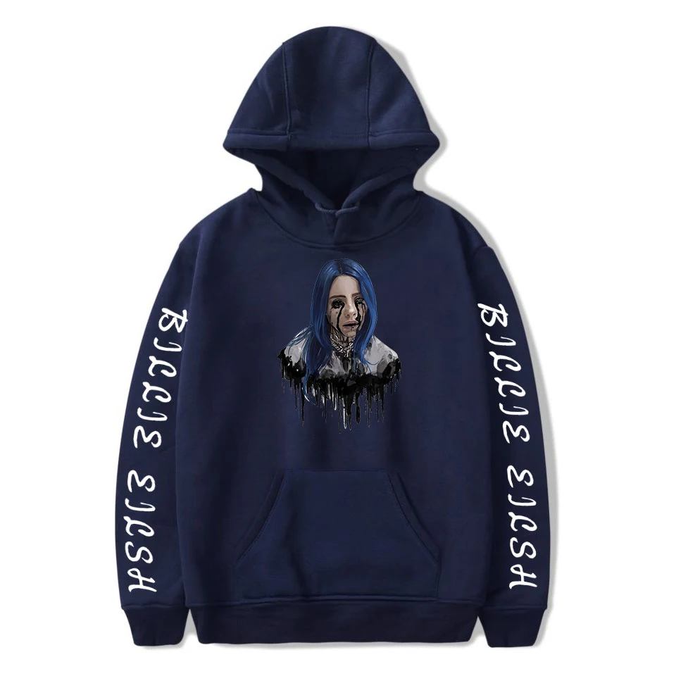 Billie Eilish/толстовки с капюшоном с логотипом; Мужская толстовка; пуловер больших размеров; сезон осень-зима; удобные теплые толстовки для мальчиков и девочек