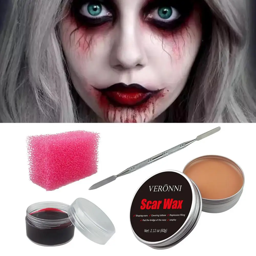 Shaping Special Effect Body Makeup Simulation Scar Wound Skin Waterproof Film Fancy Halloween Paint Cosplay Wax | Красота и здоровье